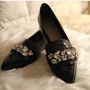 ✖️ASOS black patent leather loafers (run large!)